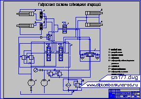 Гидросхема системы совмещения операций