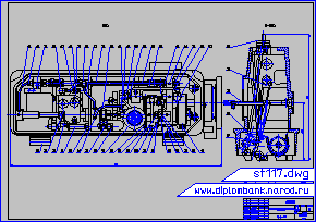 Промышленная швейная машина 1862 класса (разрез)